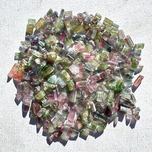 Bicolor Tourmaline Crystals - (76 grams - 380 carats) Jewelry Store Closeout Lot
